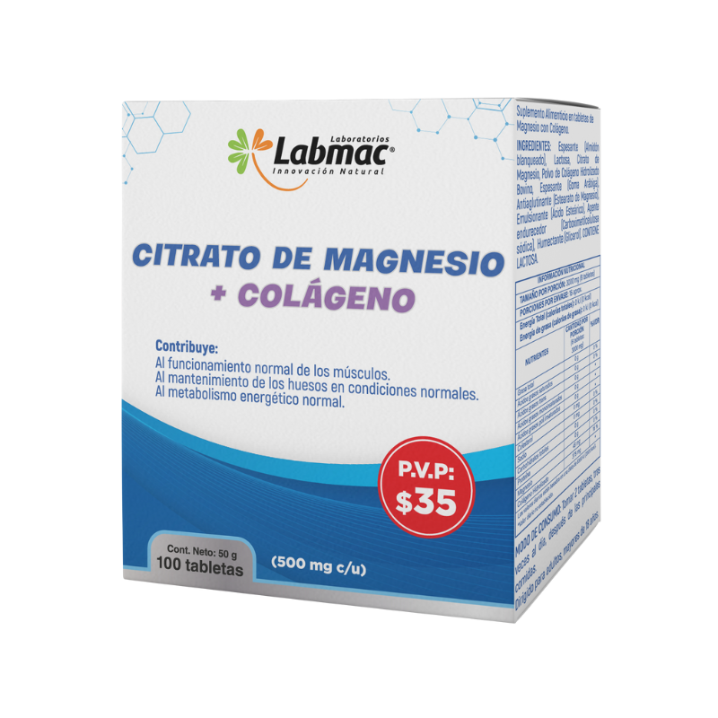 Citrato de Magnesio + Colágeno